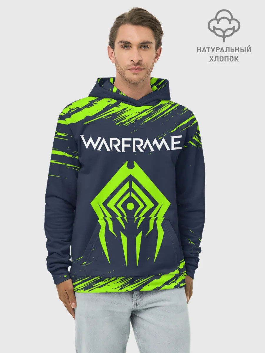 Худи мужской база хлопок / WARFRAME / ВАРФРЕЙМ