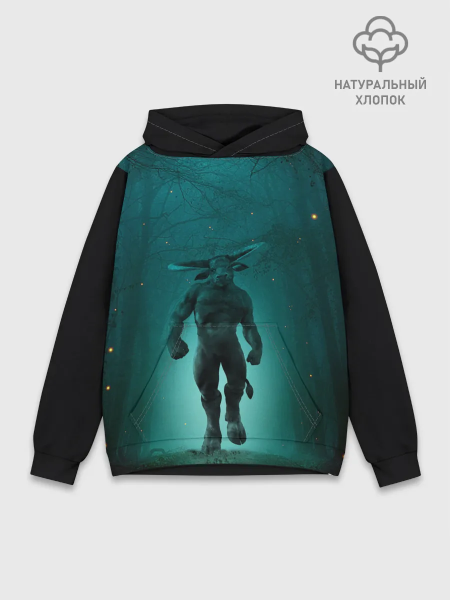 Худи мужской база хлопок / Бык Миноса