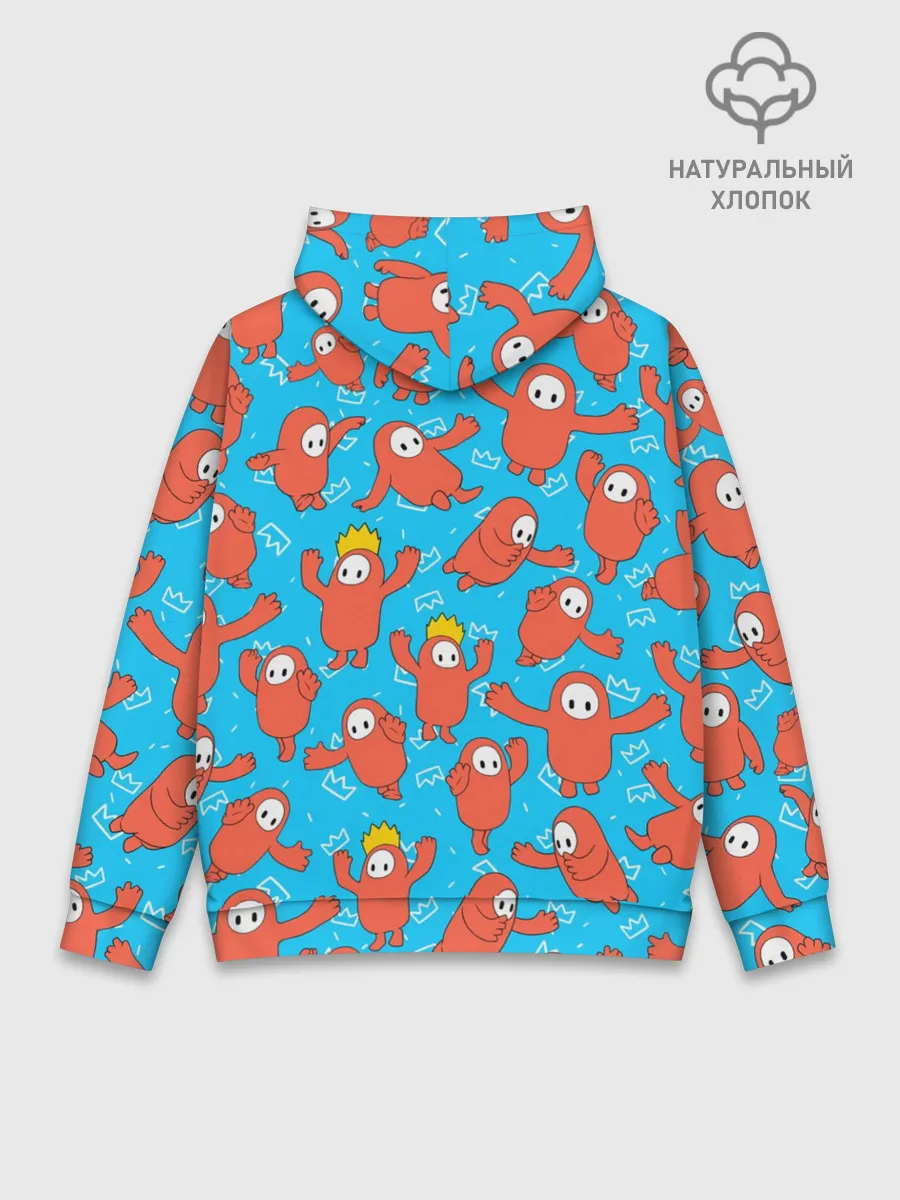 Худи мужской база хлопок / Fall guys red