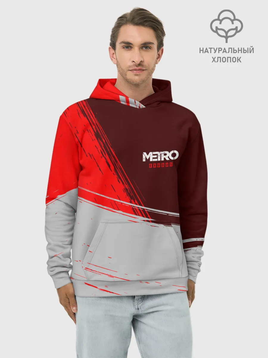 Худи мужской база хлопок / METRO EXODUS / МЕТРО ИСХОД