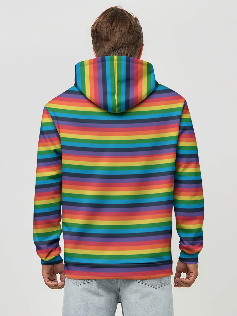 Худи мужской база хлопок / Радужный флаг