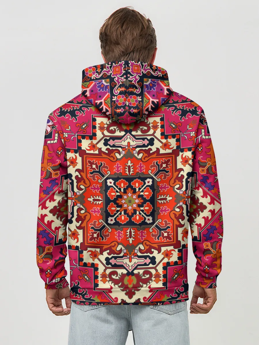 Худи мужской база хлопок / Бордовый ковер