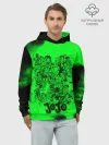 Худи мужской база хлопок / Джоджо герои зеленый дым