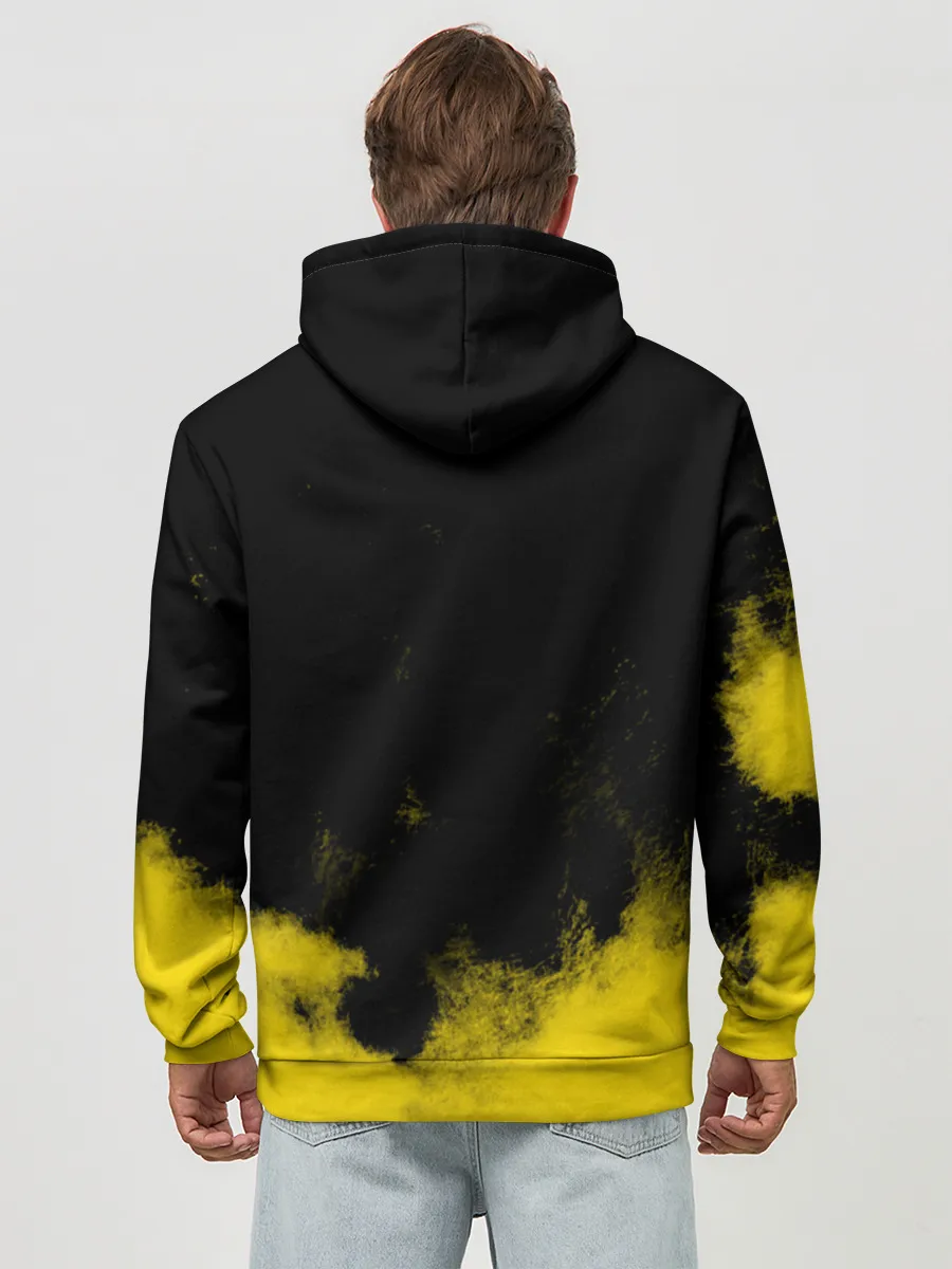 Худи мужской база хлопок / Хамон желтый дым