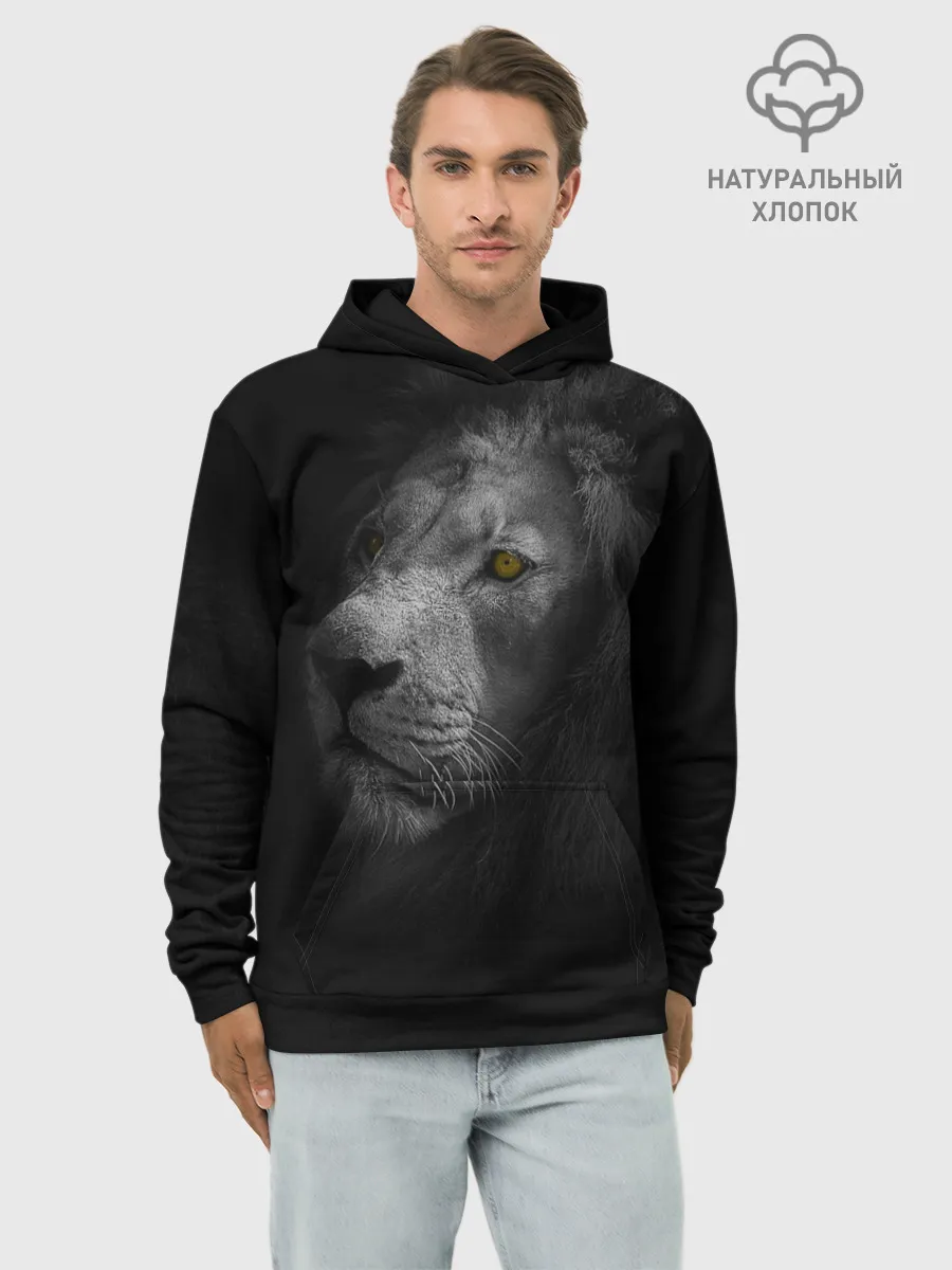 Худи мужской база хлопок / Лев