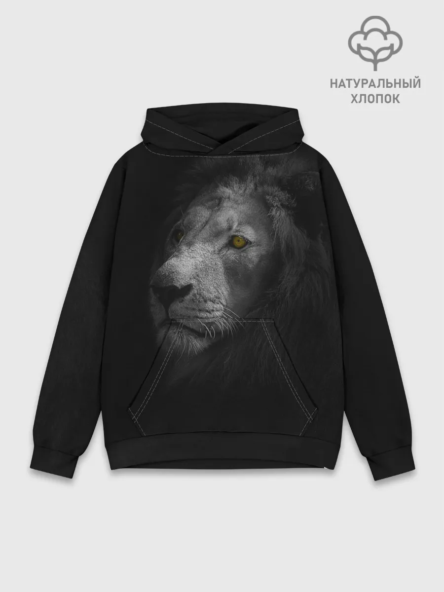Худи мужской база хлопок / Лев