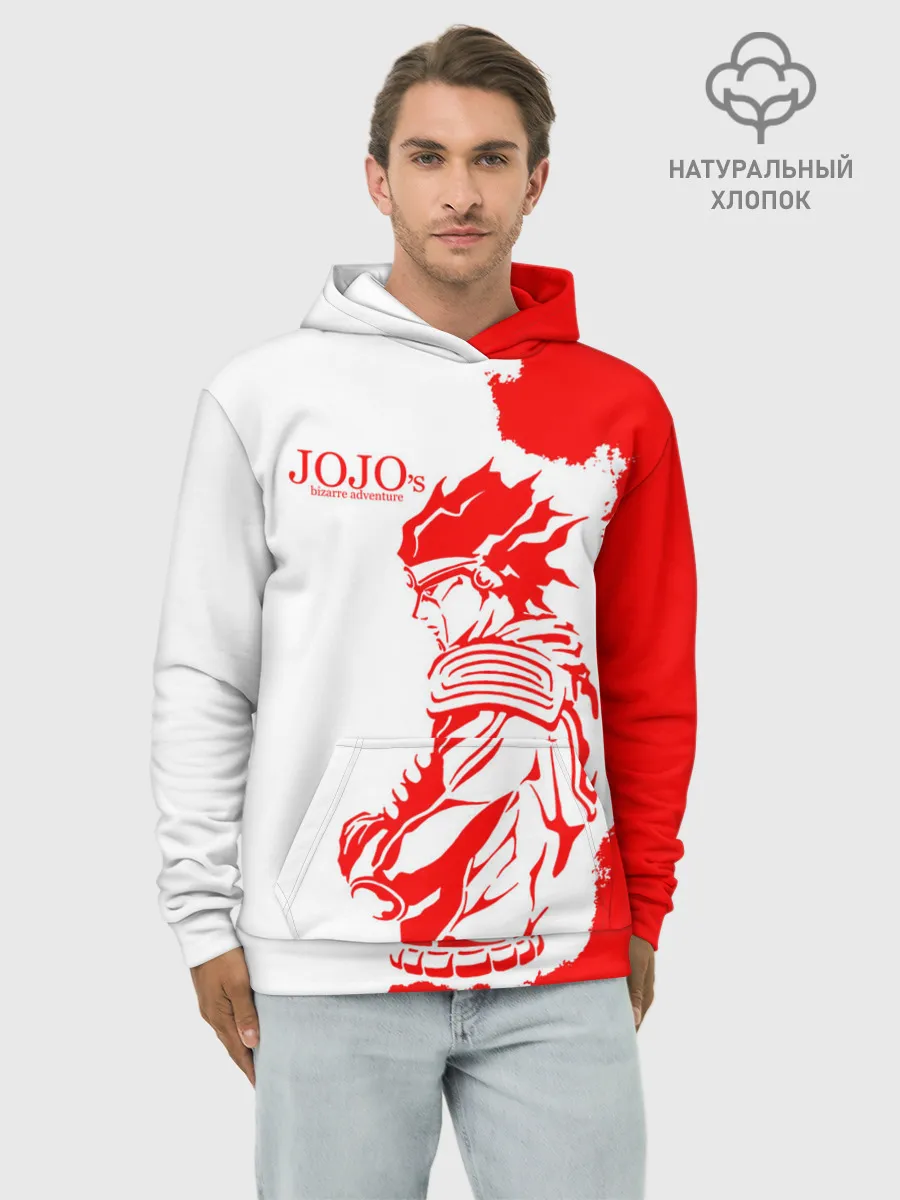 Худи мужской база хлопок / Хамон красный