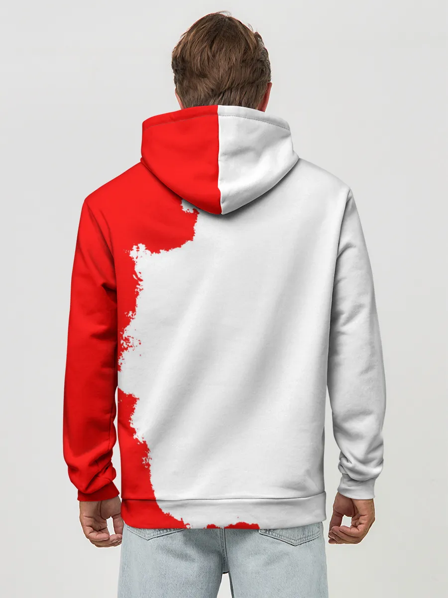 Худи мужской база хлопок / Хамон красный