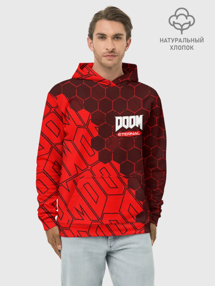 Худи мужской база хлопок / DOOM ETERNAL / ДУМ ЭТЕРНАЛ