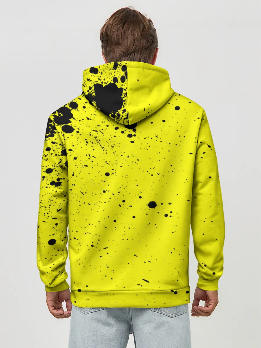 Худи мужской база хлопок / Джонатан на желтом брызги