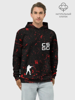 Худи мужской база хлопок / COUNTER STRIKE