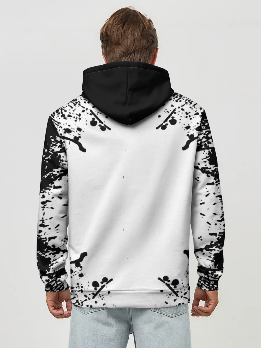 Худи мужской база хлопок / Хвост Феи в белом круге