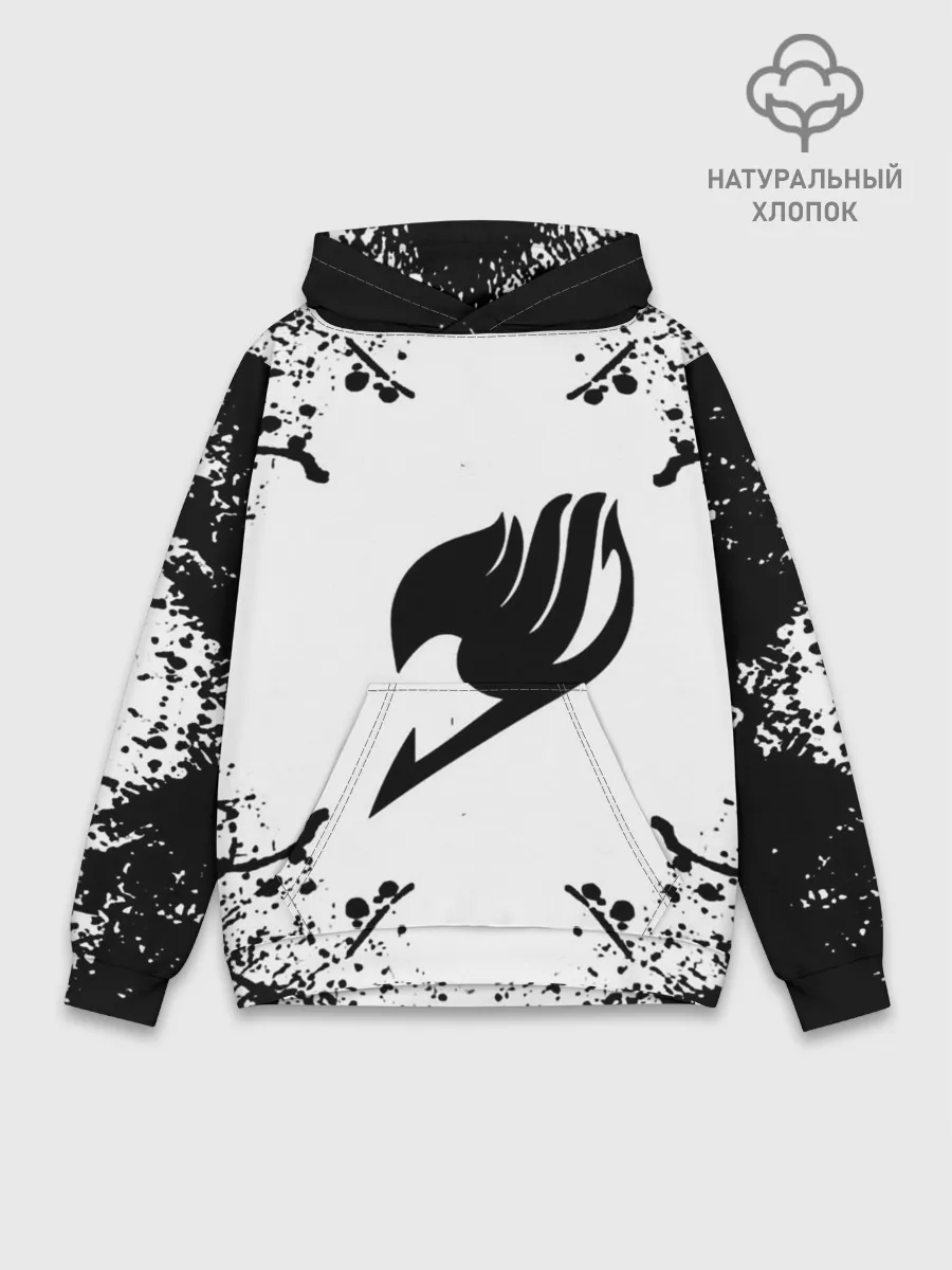 Худи мужской база хлопок / Хвост Феи в белом круге