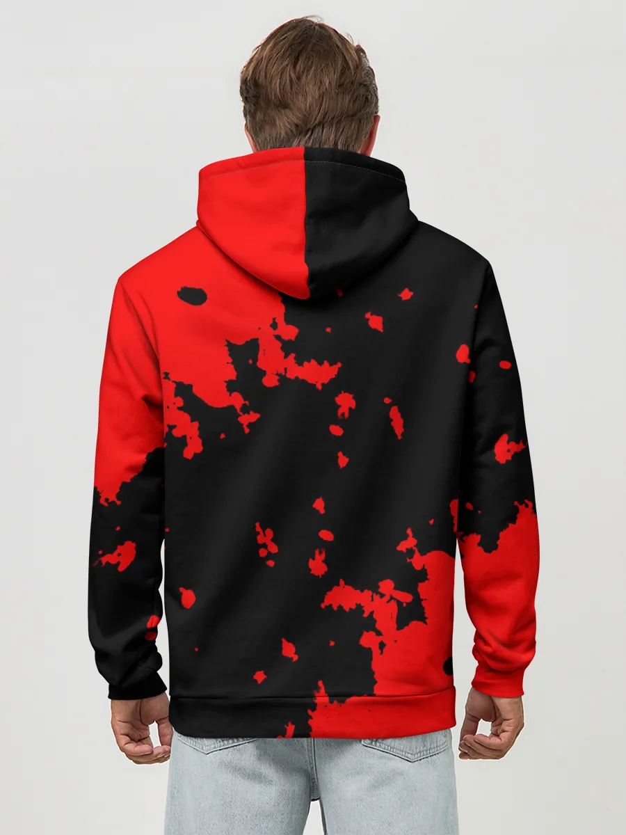 Худи мужской база хлопок / Хвост Феи красные зоны