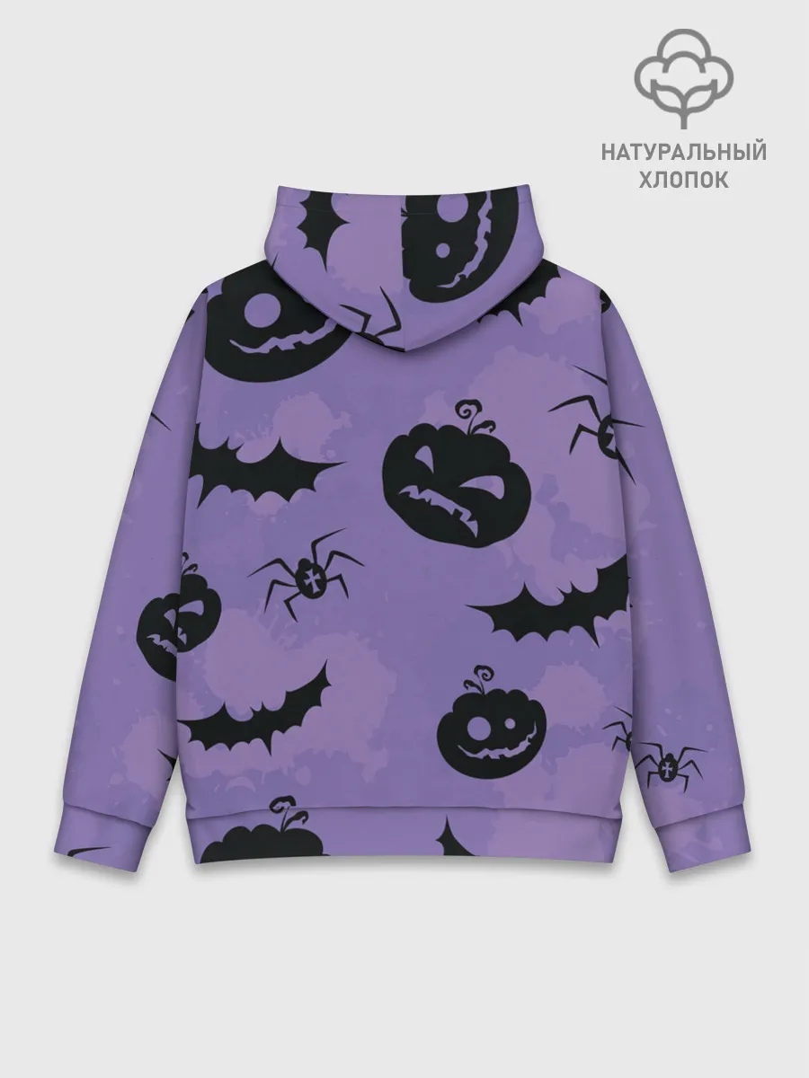 Худи мужской база хлопок / Фиолетовый хэллоуин