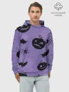 Худи мужской база хлопок / Фиолетовый хэллоуин
