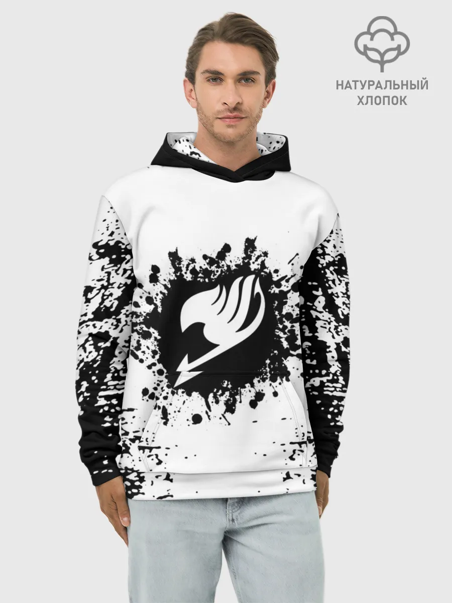 Худи мужской база хлопок / Хвост Феи монохромный