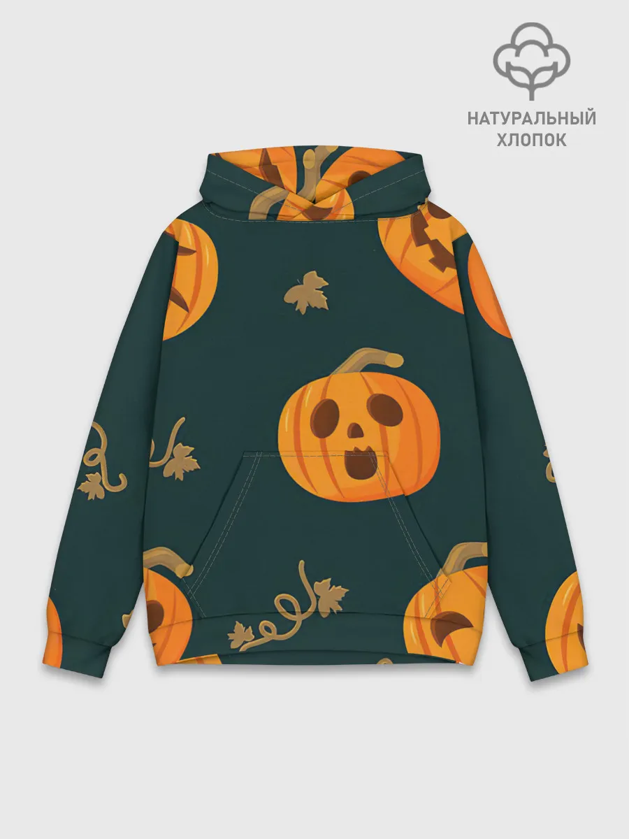 Худи мужской база хлопок / Осенние тыквы