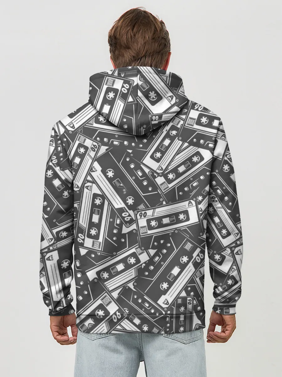 Худи мужской база хлопок / retro pattern