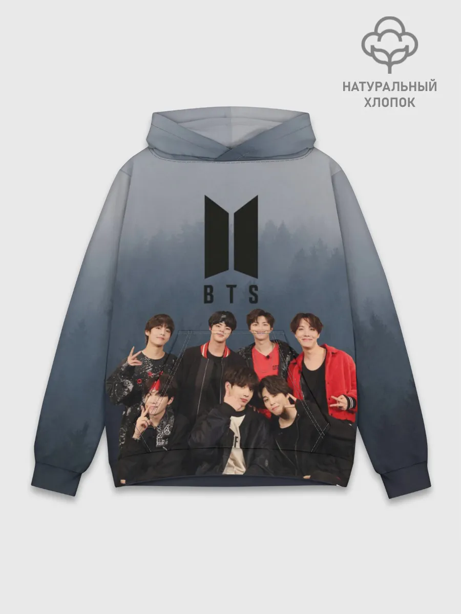 Худи мужской база хлопок / BTS Forest