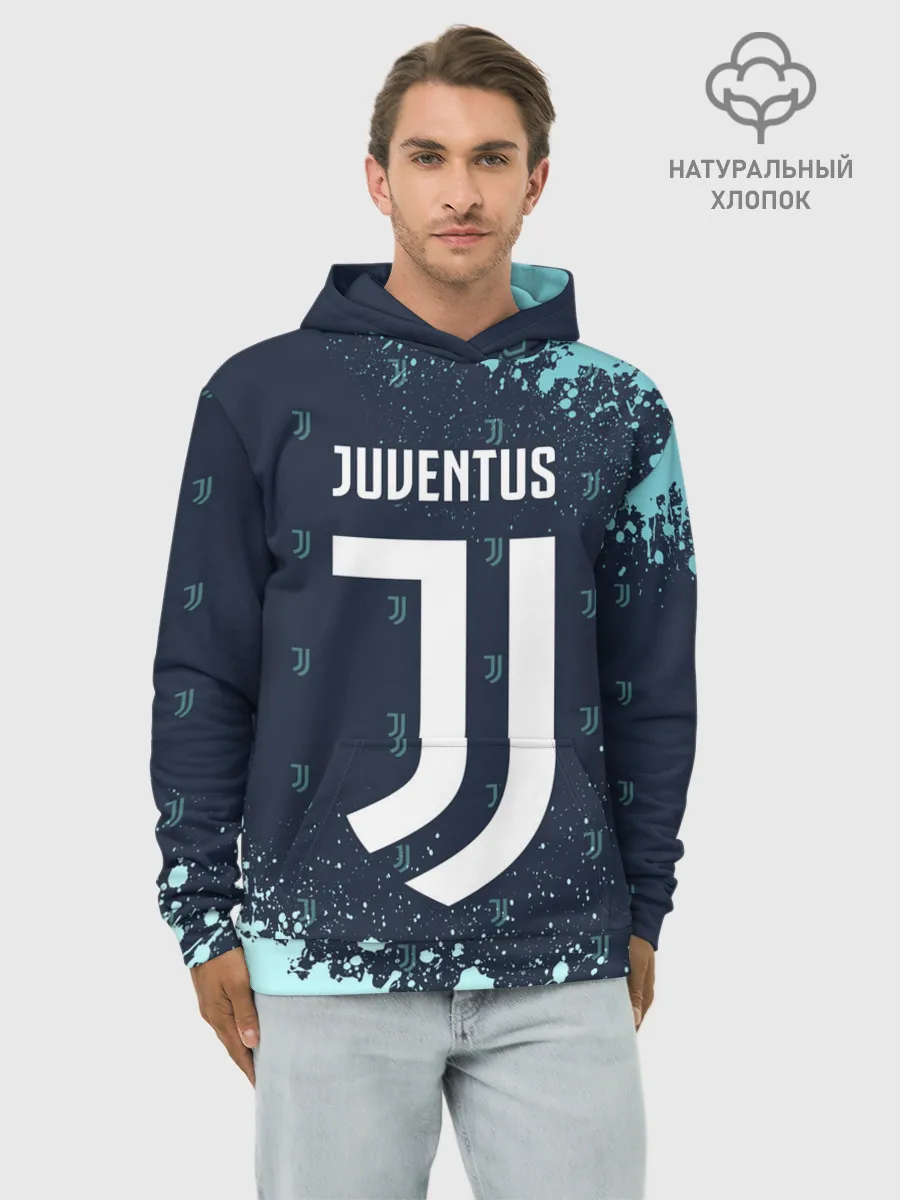 Худи мужской база хлопок / JUVENTUS / ЮВЕНТУС
