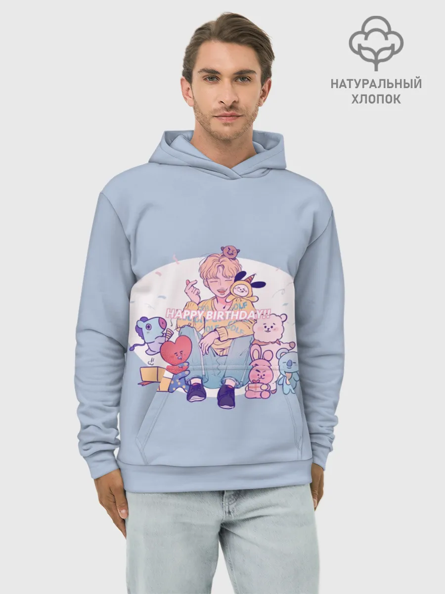 Худи мужской база хлопок / BTS Happy Birthday