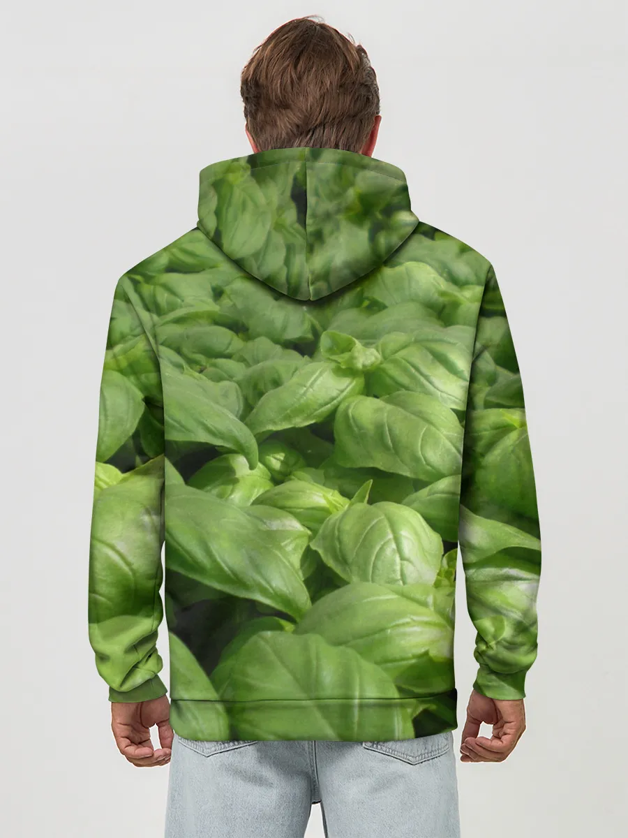 Худи мужской база хлопок / Неоновый базилик