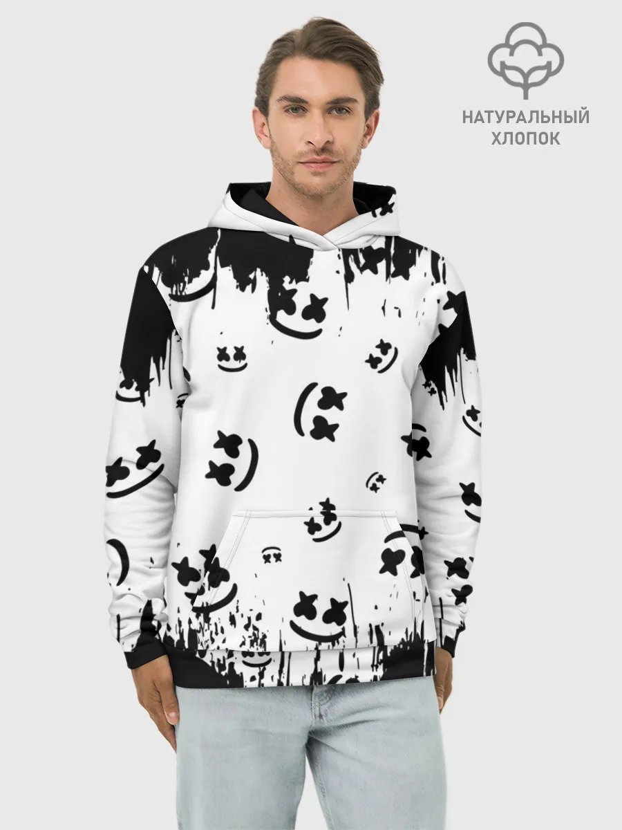 Худи мужской база хлопок / MARSHMELLO / МАРШМЕЛЛОУ