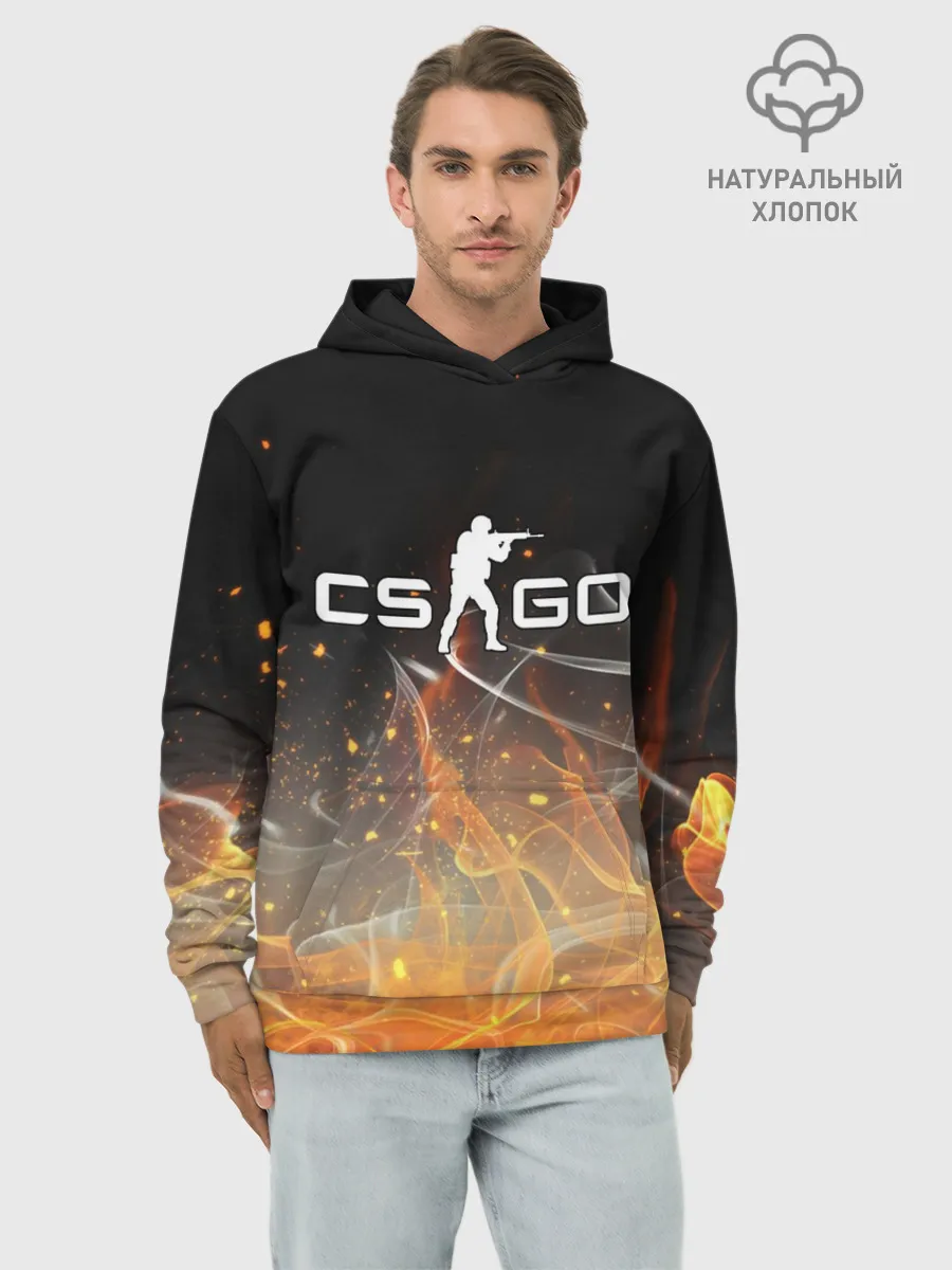 Худи мужской база хлопок / COUNTER STRIKE