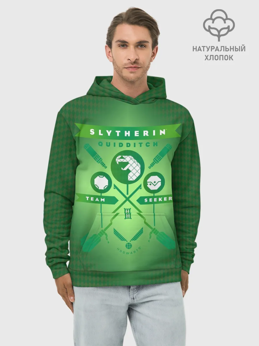 Худи мужской база хлопок / Slytherin Quidditch Team