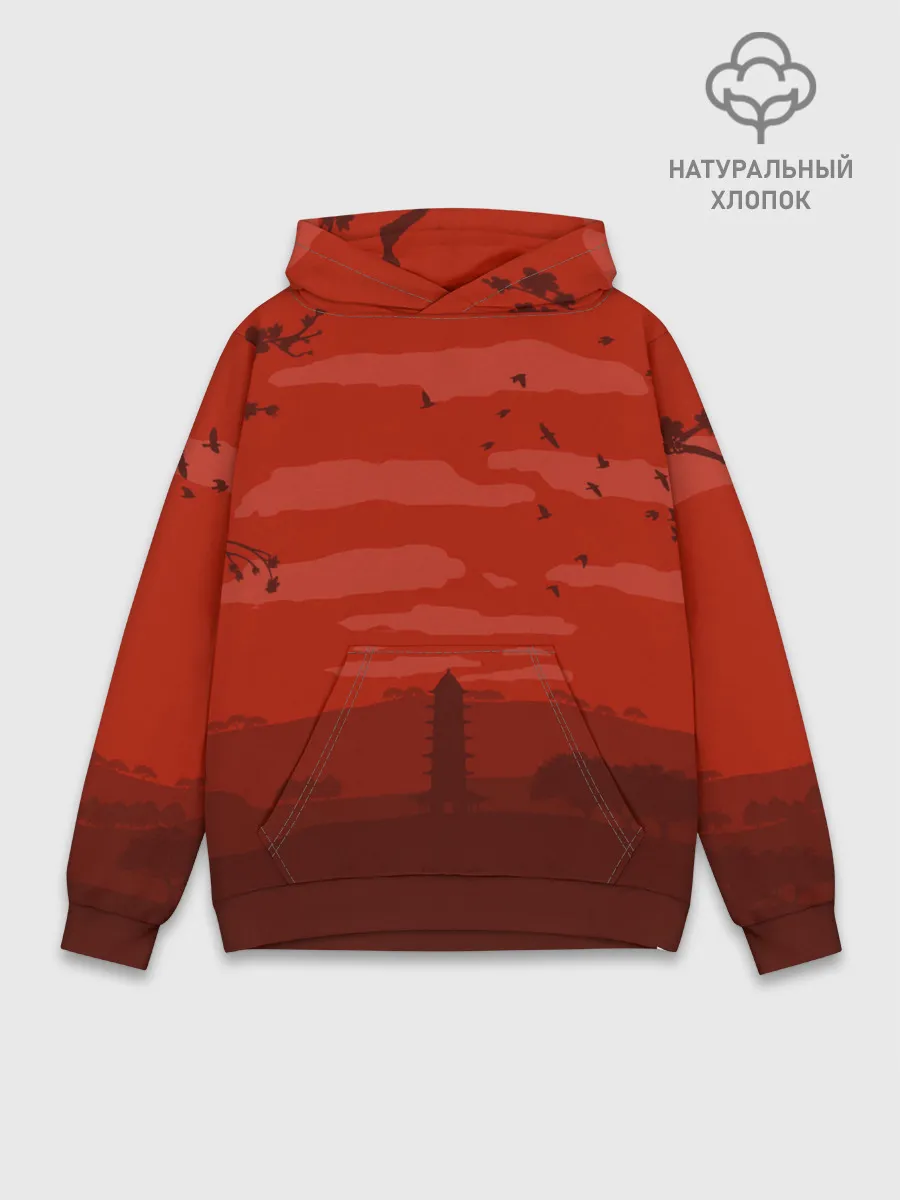 Худи мужской база хлопок / Сакура