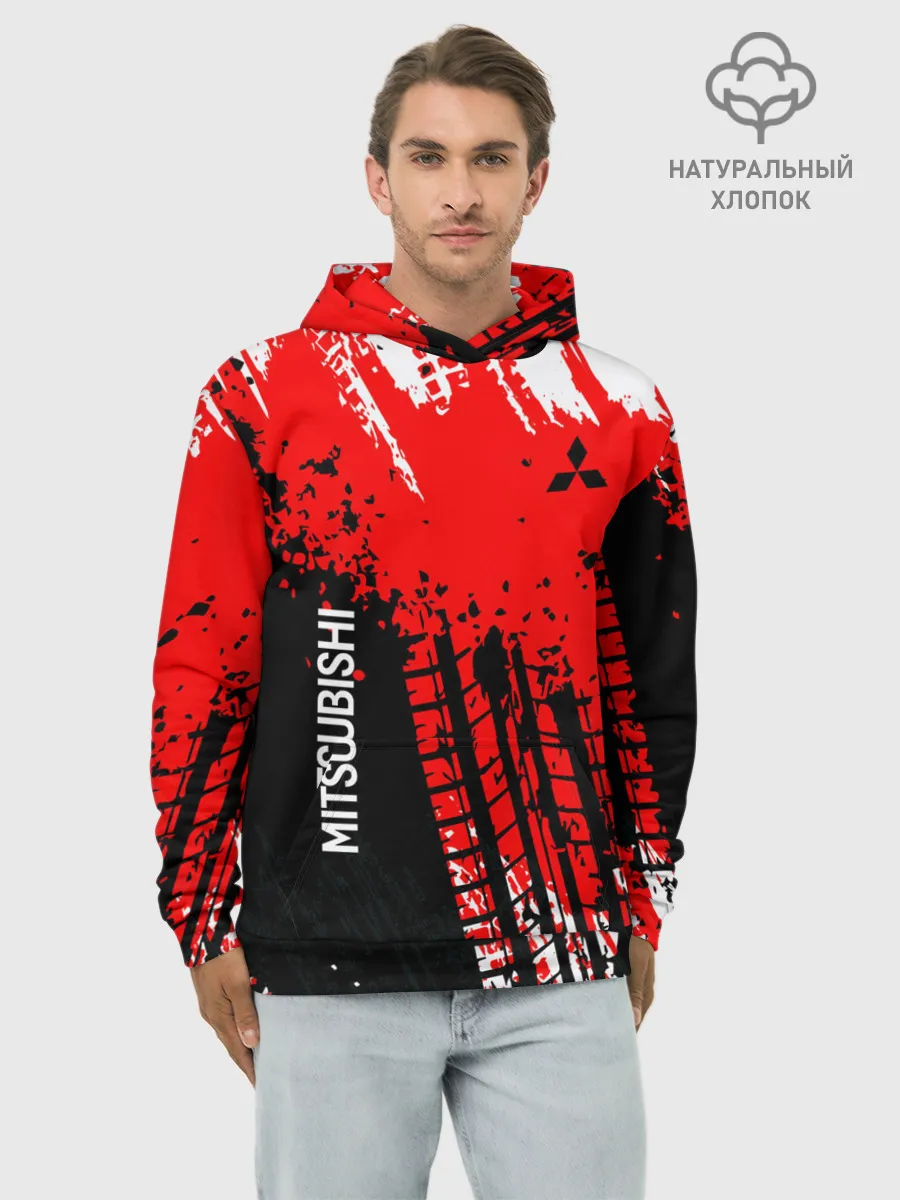 Худи мужской база хлопок / Mitsubishi