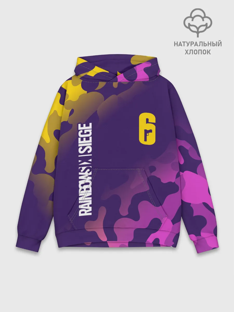 Худи мужской база хлопок / RAINBOW SIX SIEGE / РАДУГА 6