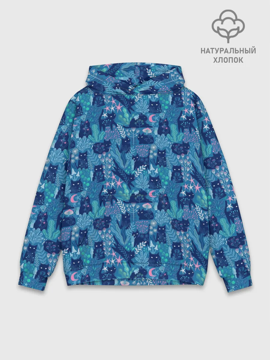 Худи мужской база хлопок / Коты