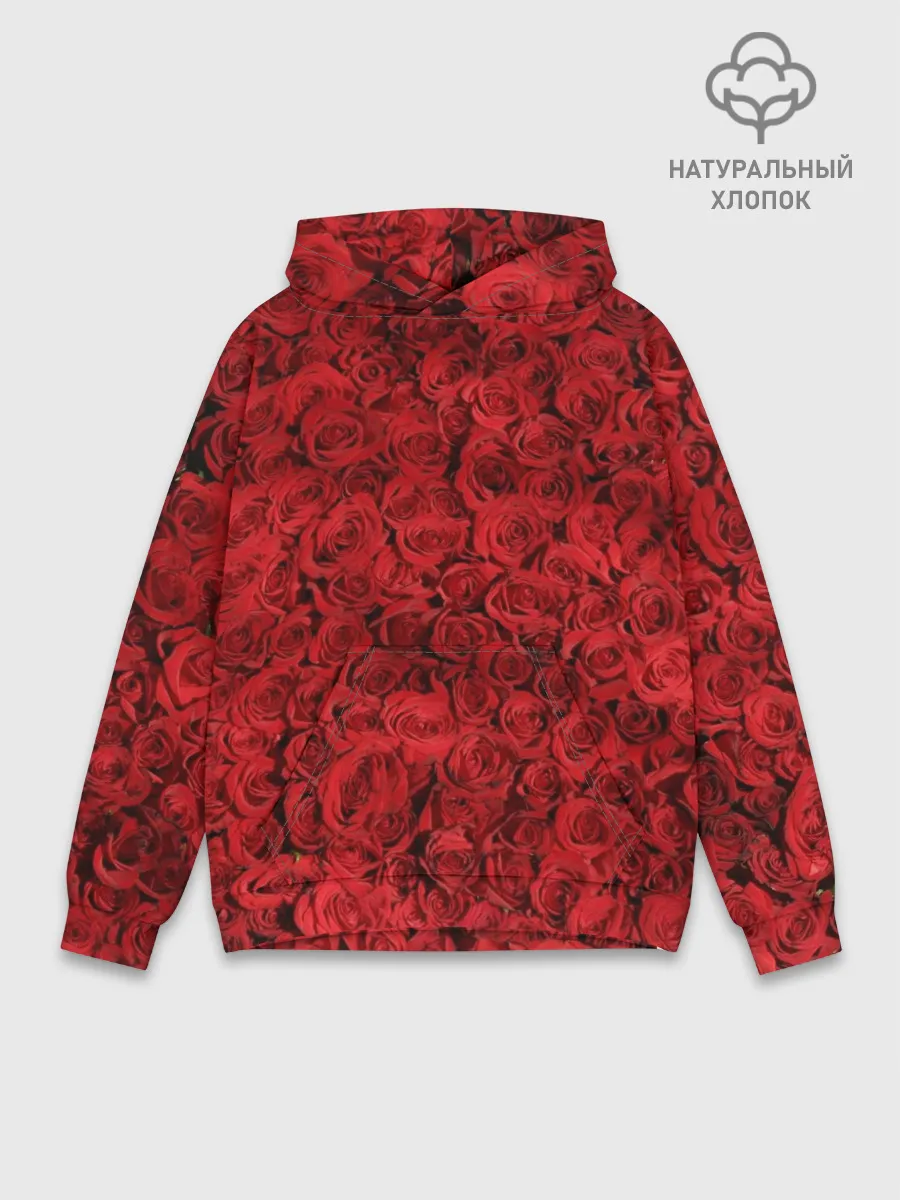 Худи мужской база хлопок / Розы
