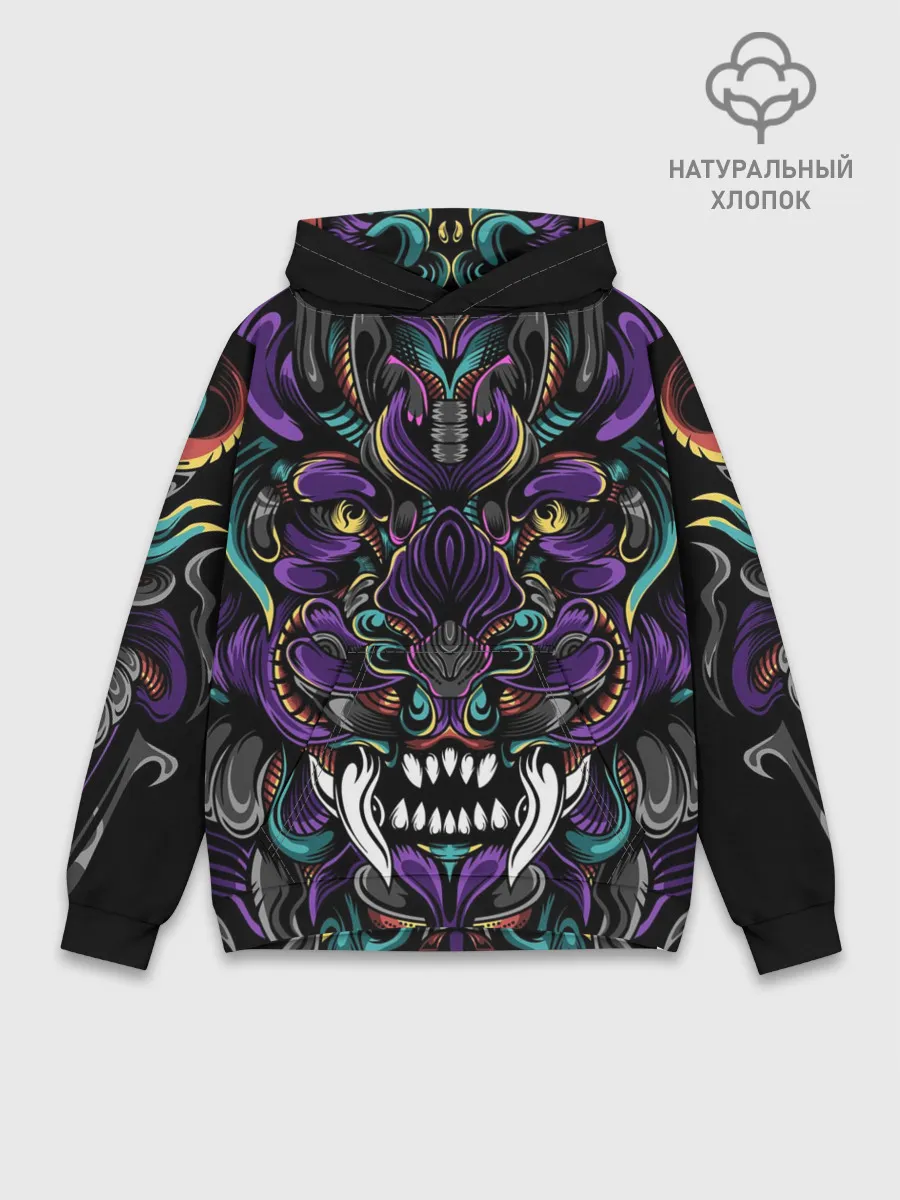 Худи мужской база хлопок / Царь Зверей