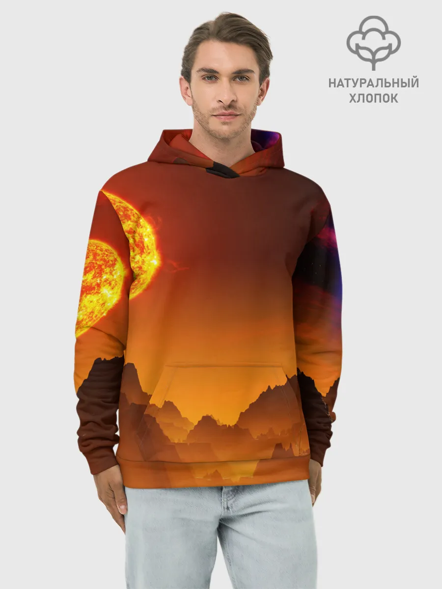 Худи мужской база хлопок / космос