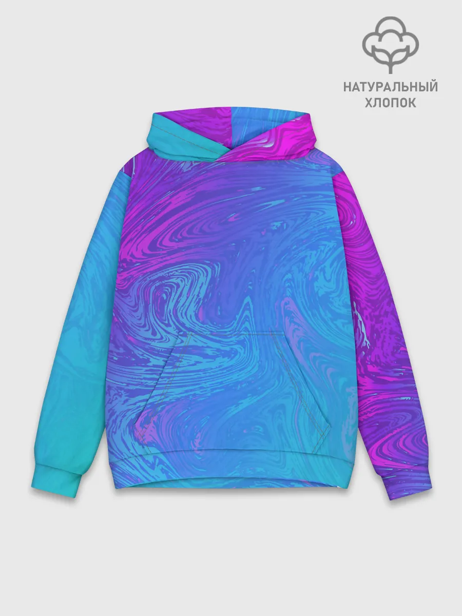 Худи мужской база хлопок / BACKGROUND IN NEON