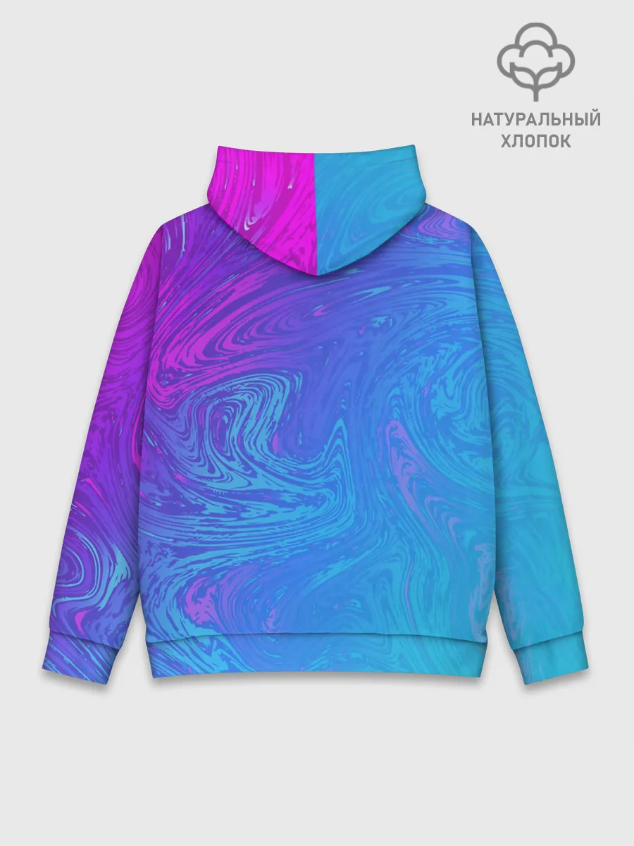 Худи мужской база хлопок / BACKGROUND IN NEON