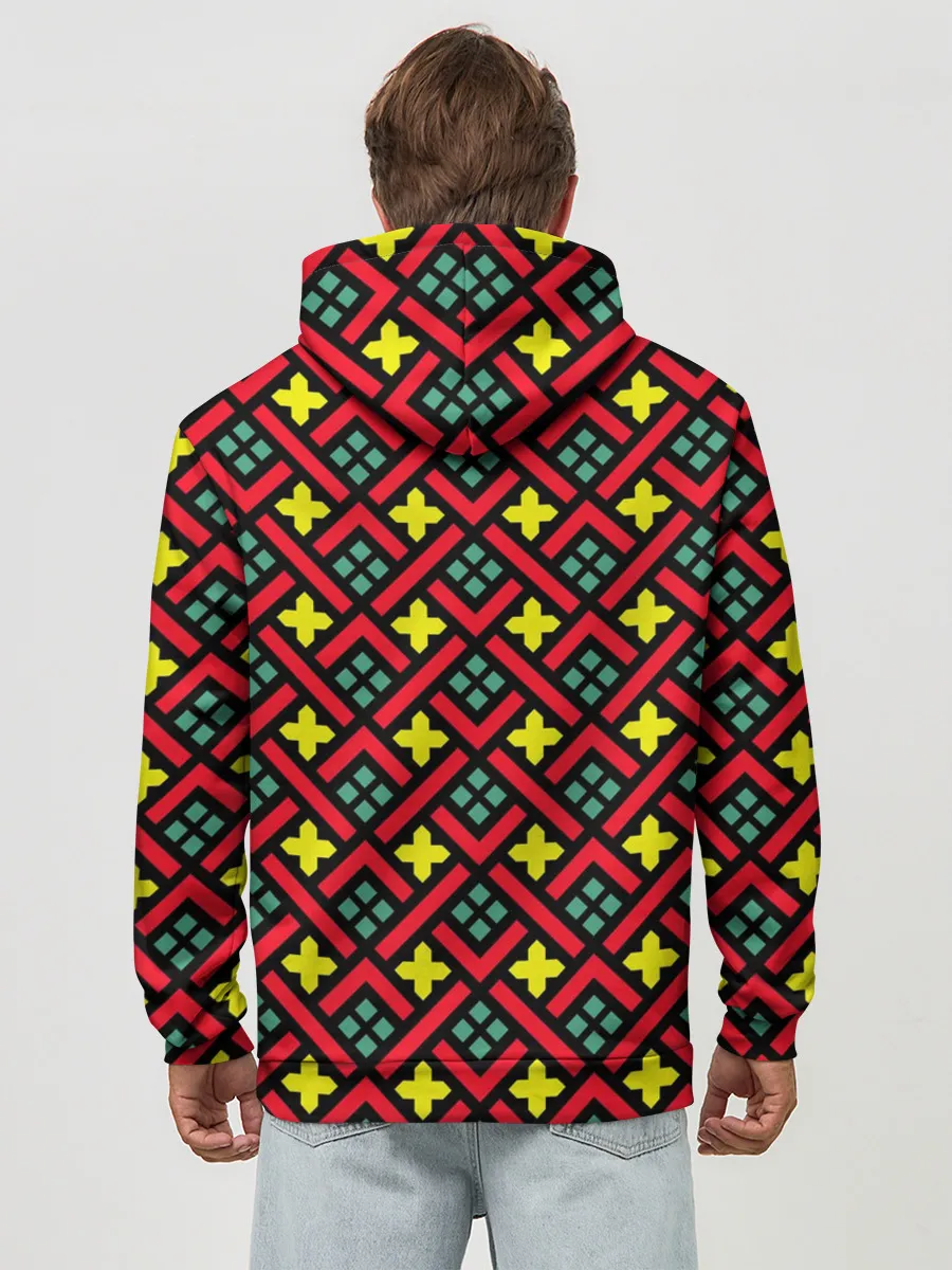 Худи мужской база хлопок / Abstract cross armor