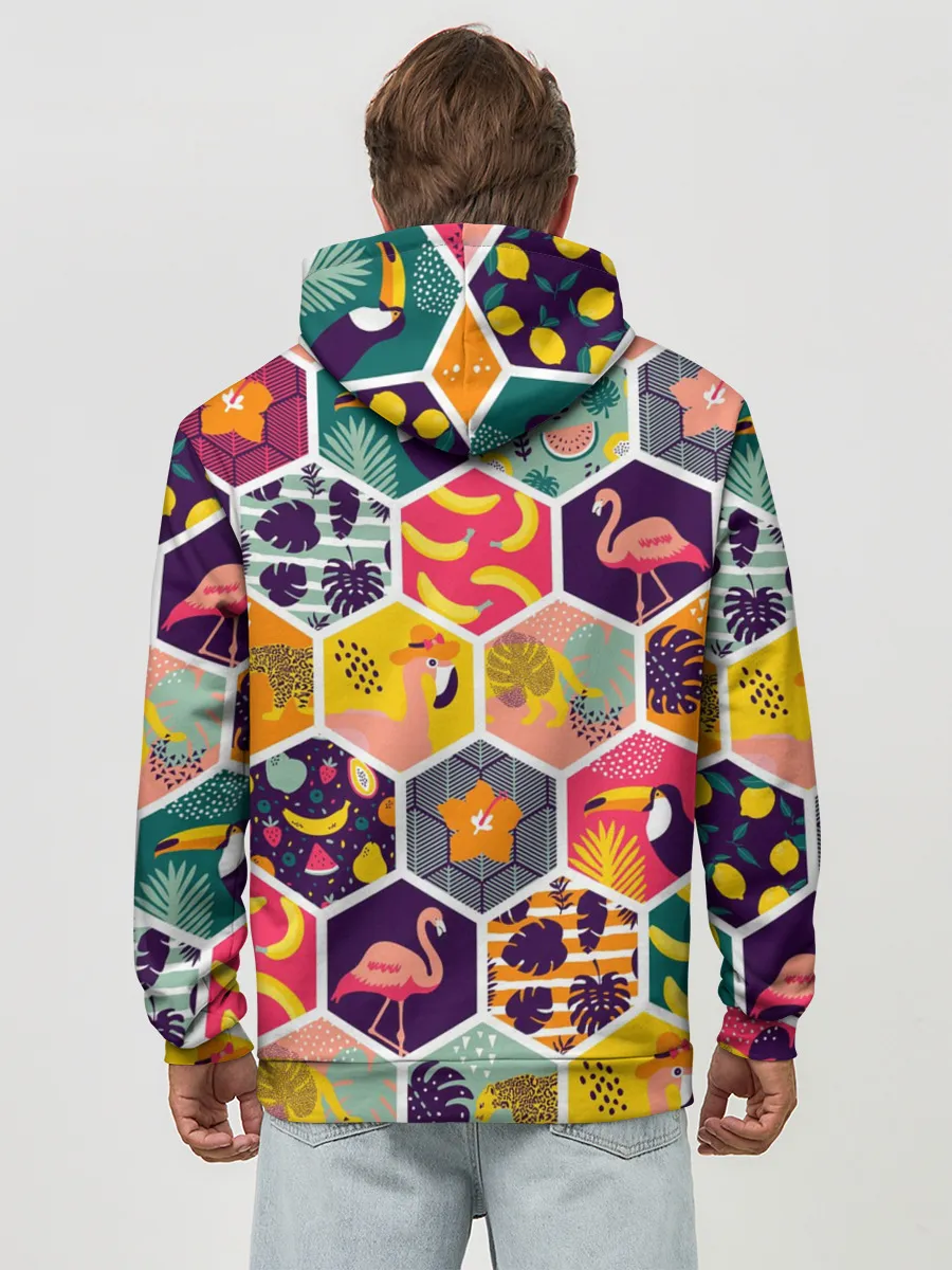 Худи мужской база хлопок / Тропические соты