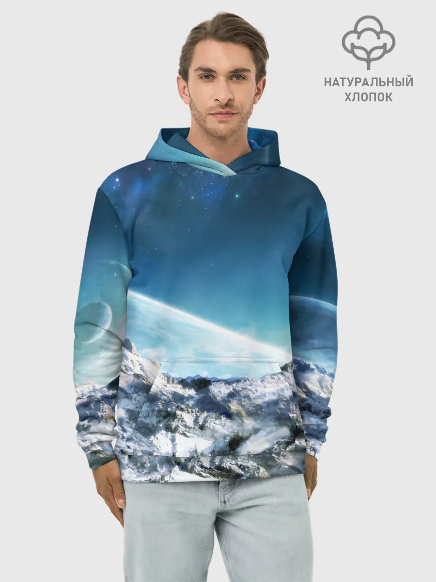 Худи мужской база хлопок / Космос