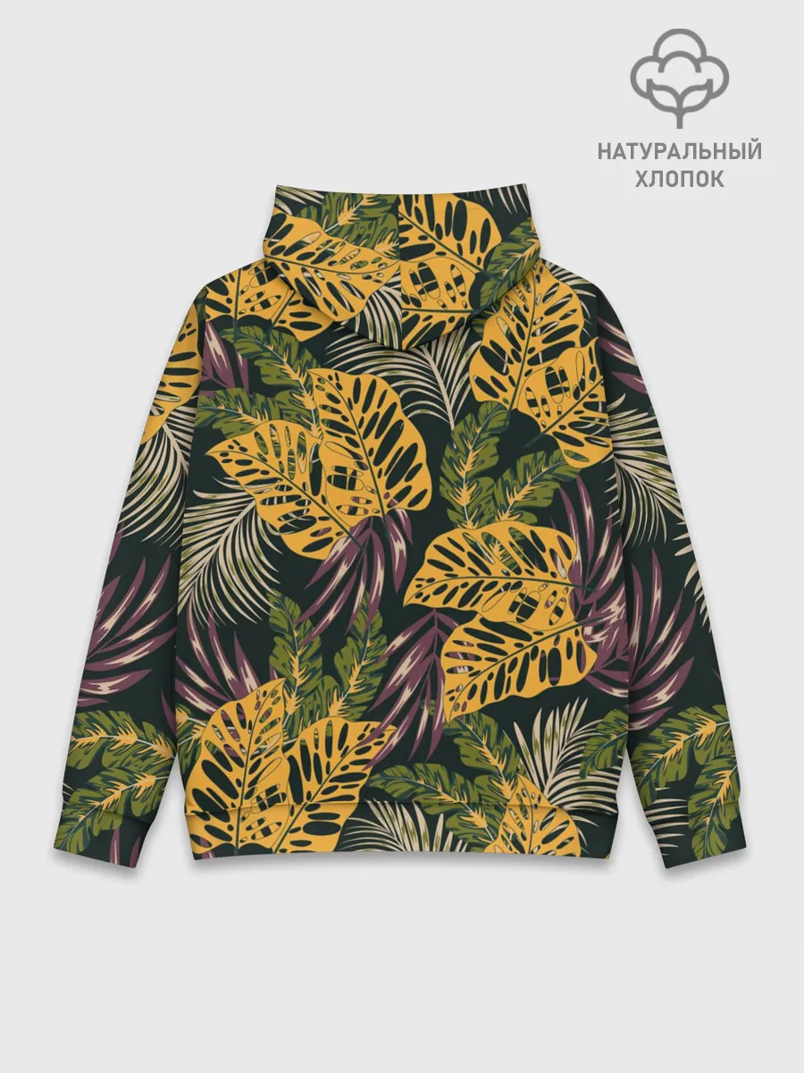 Худи мужской база хлопок / Тропический лес