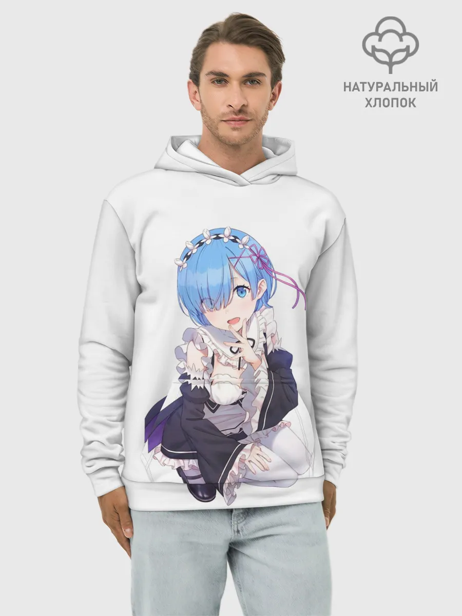 Худи мужской база хлопок / Re:Zero