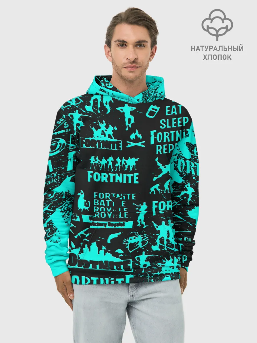 Худи мужской база хлопок / Fortnite.