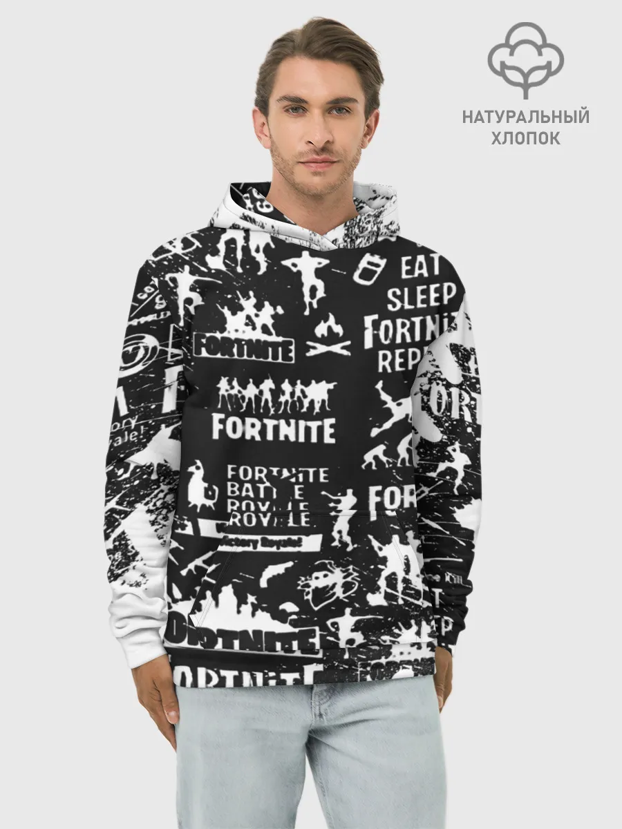 Худи мужской база хлопок / Fortnite.