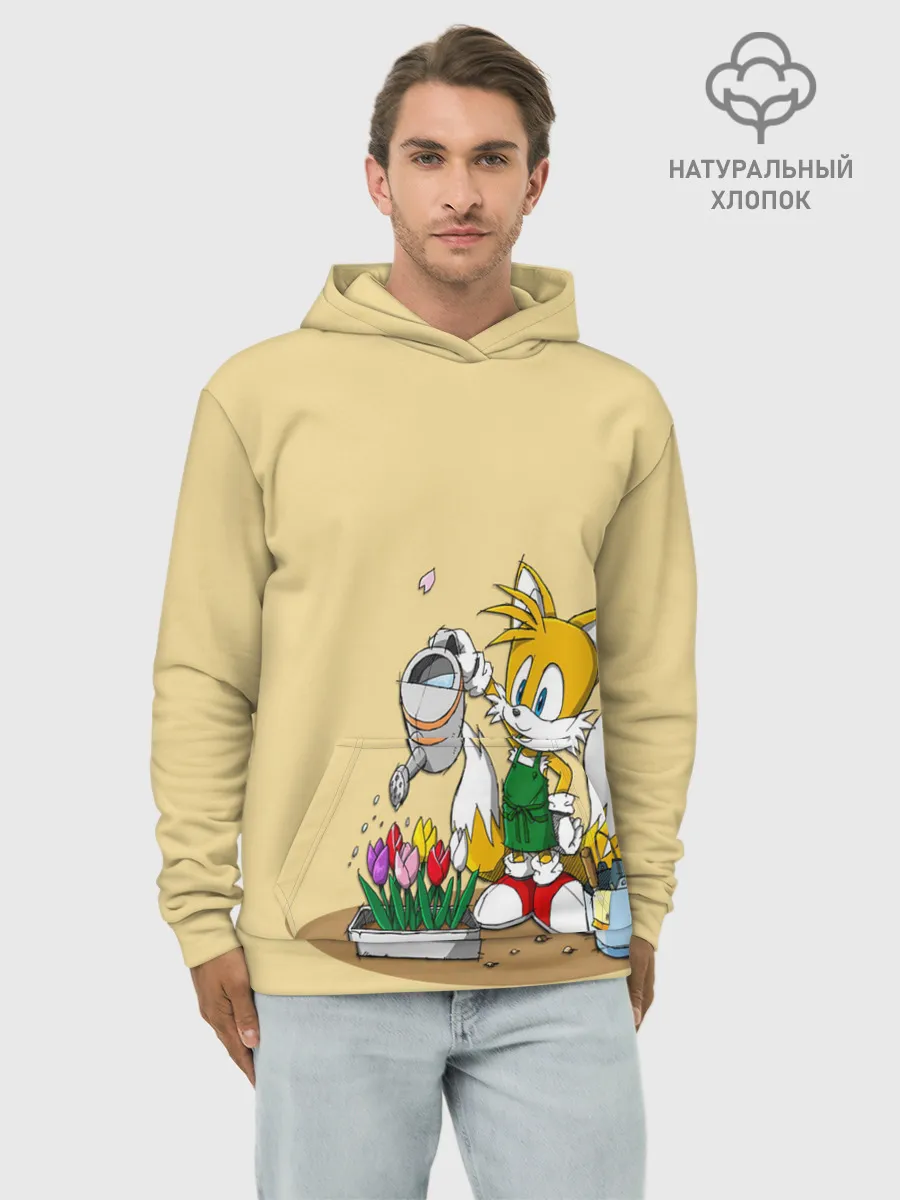 Худи мужской база хлопок / Sonic.