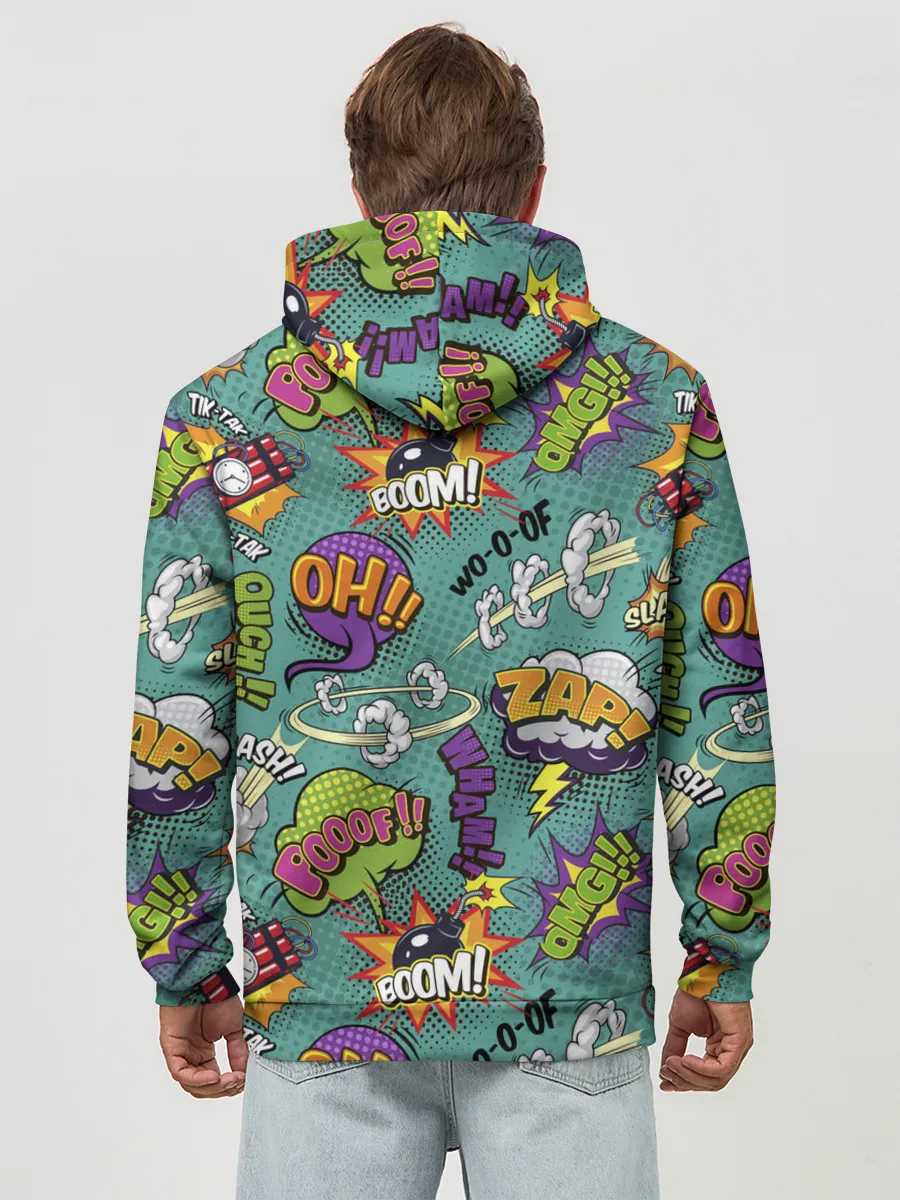 Худи мужской база хлопок / Pop art comics