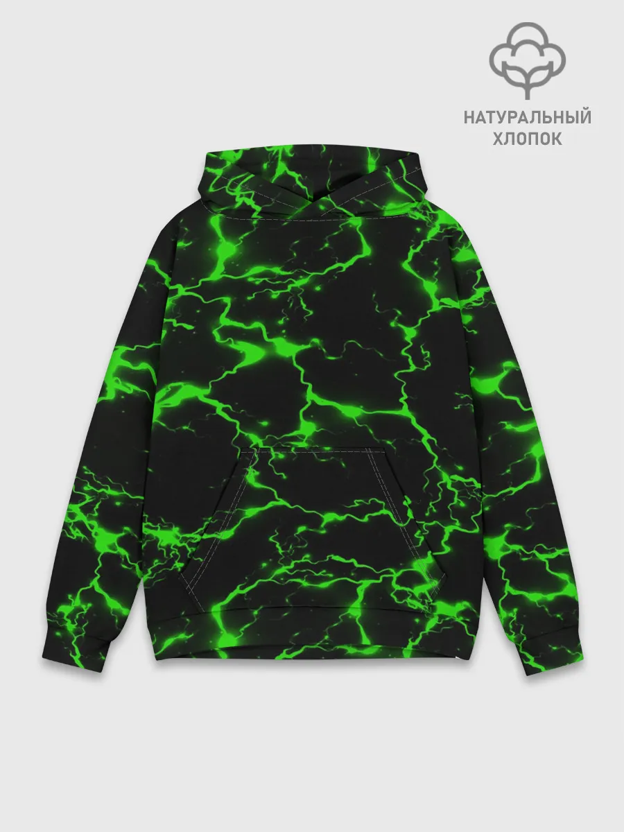 Худи мужской база хлопок / Green Flash