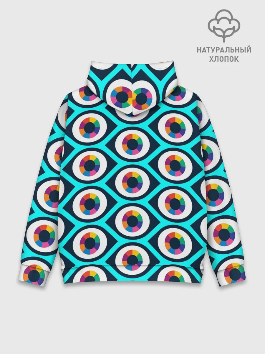Худи мужской база хлопок / Глаза паттерн
